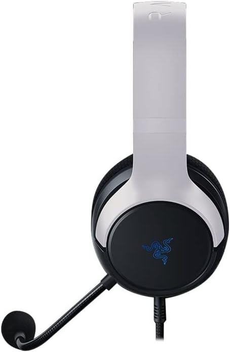سماعة رأس سلكية للألعاب Razer Kaira X لجهاز PlayStation، مشغلات TriForce 50 مم، ميكروفون HyperClear Cardioid، وسائد أذن إسفنجية من Flowknit، متوافقة مع أجهزة الكمبيوتر الشخصية، وأجهزة Mac، وأجهزة Switch، باللونين الأسود والأبيض 