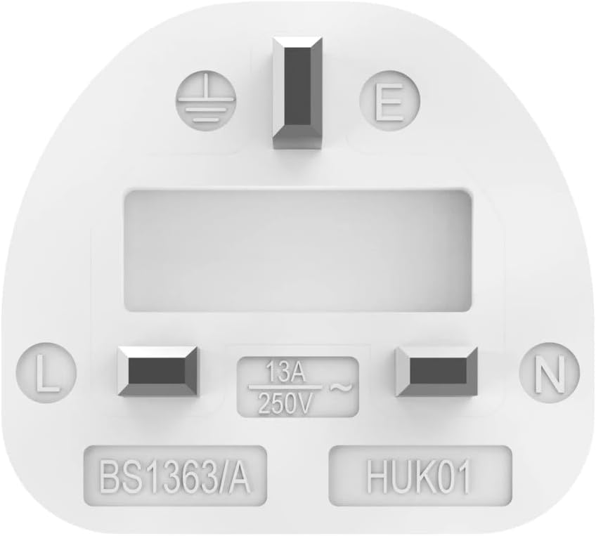 هاما D3223861، شريط طاقة ثلاثي الاتجاهات USB C/A، 20 واط، PD، قابس المملكة المتحدة، بطول 2 متر، أبيض