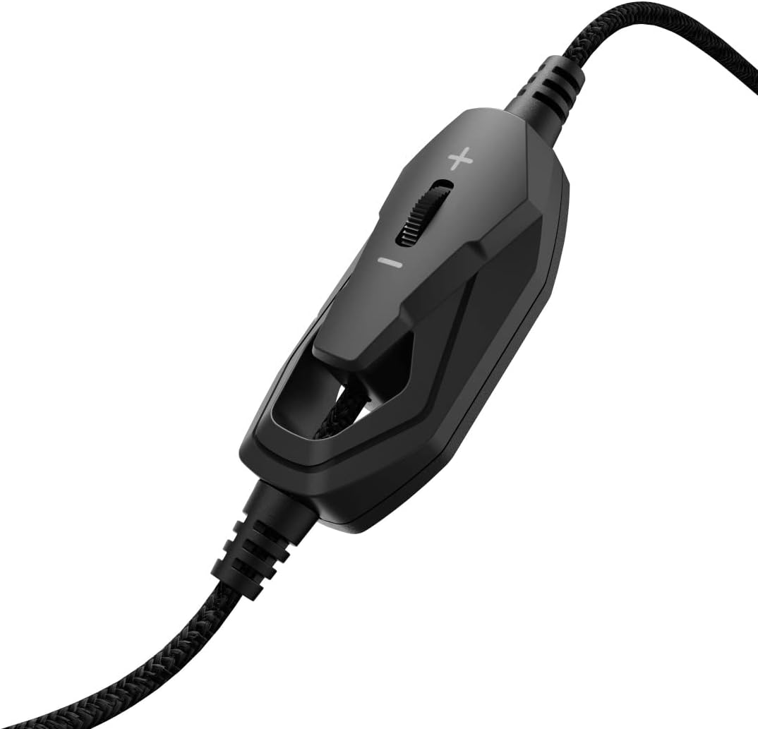 سماعة الألعاب السلكية uRage SoundZ 400، سماعة رأس استريو للألعاب تغطي الأذنين، اتصال USB، ميكروفون قابل للتعديل، ومفتاح للتحكم في مستوى الصوت وكتم الصوت – أسود