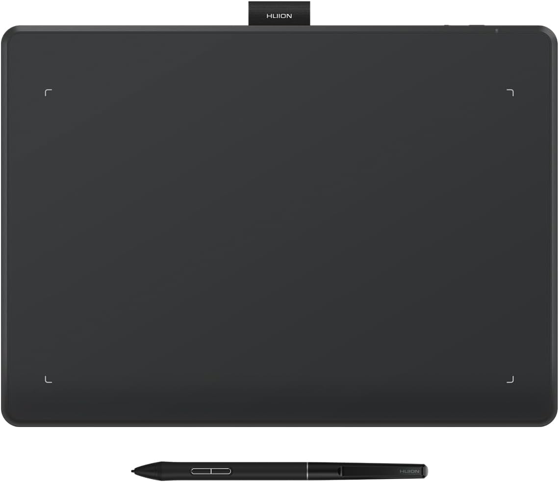 Huion Inspiroy Frego M – Wireless Bluetooth Medium-Size Graphics Tablet, 10 × 6.25″, Battery-Powered (24 h), PenTech 3.0+, Minimalist Design