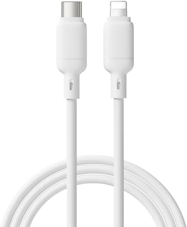 كابل شحن ونقل بيانات WiWU Stellar Series Wi-C089 من USB-C إلى Lightning، شحن سريع PD بقدرة 27W، بطول 1M، وتيار 3A، أبيض