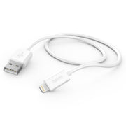Hama 201579 USB-A to Lightning Charging & Data Cable – 1m , Fast Charging , Data Sync , Apple Lightning Connector , for iPhone, iPad & iPod – White
