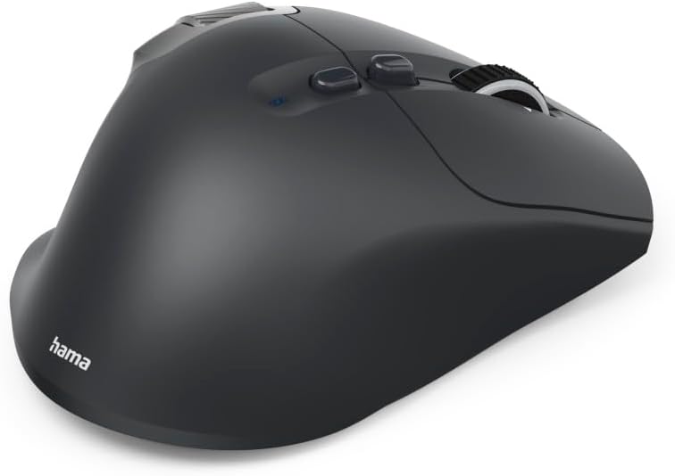 Hama WM-900 Multi-Device Wireless Mouse – 10-Button Radio & Bluetooth Rechargeable Optical Mouse, Ergonomic Right-Handed Design, RGB Lighting & USB-C Charging