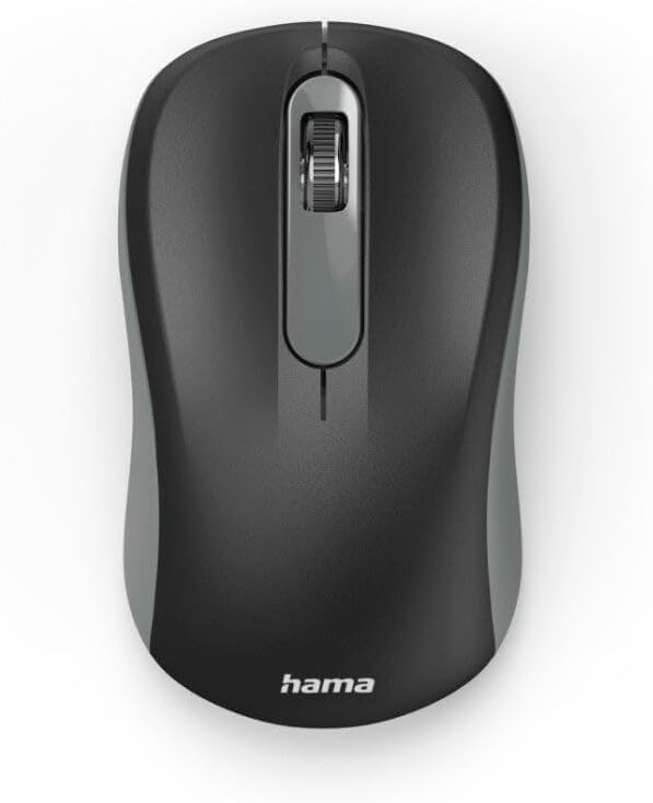 Hama 134960 AMW-200 Optical 3-Button Wireless Mouse, AnthraciteBlack