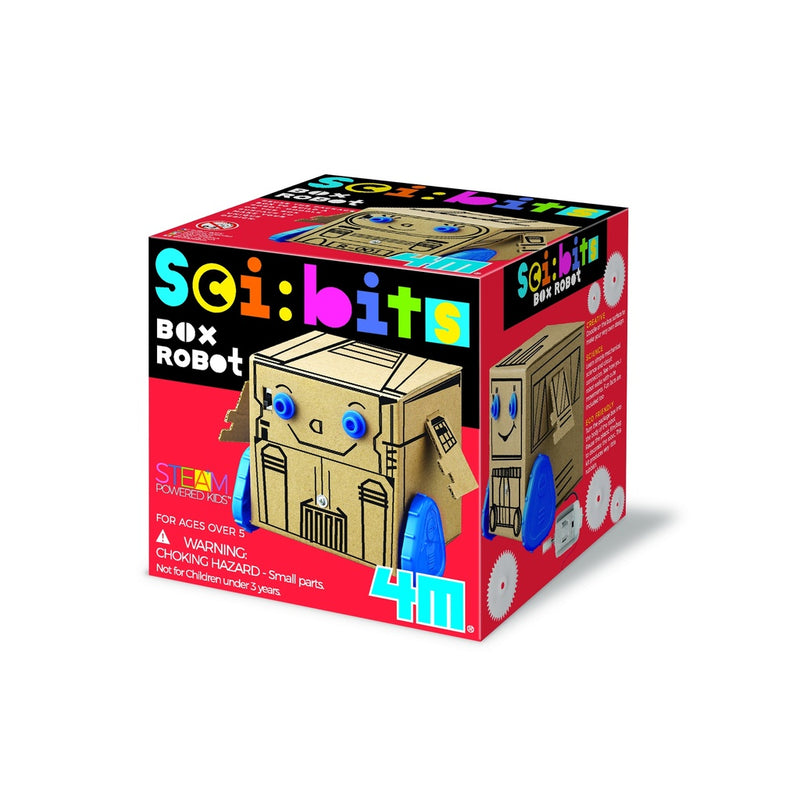 4M Box Robot Kit – Eco-Friendly DIY Motorized Robot Using Recycled Box, STEM Learning for Ages 3+, Model 00-03419