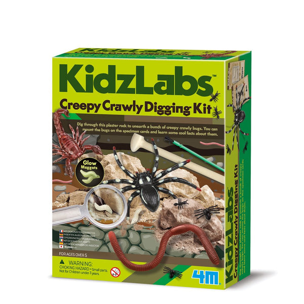 4M Creepy Crawly Digging Kit – Unearth & Mount Insects, Includes Tools & Specimen Cards, Ages 5+, Model 00-03397