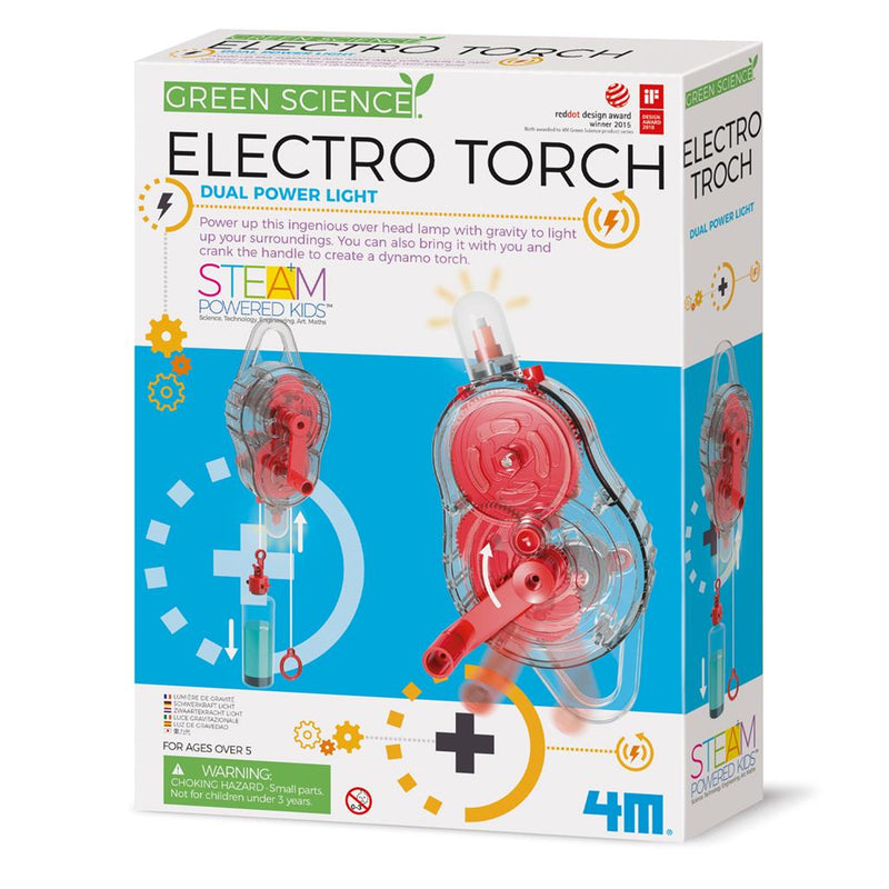 4M Eco-Tech Bulb – Build a Gravity & Hand-Powered LED Lamp, Ages 5+, Model 00-03426