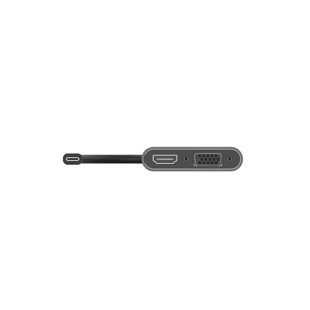 UNITEK USB-C to HDMI & VGA Adapter – 4K@30Hz HDMI, 1080p VGA, Dual Display Support, Aluminium Alloy, Plug & Play, Compatible with USB-C DP Alt Mode Devices