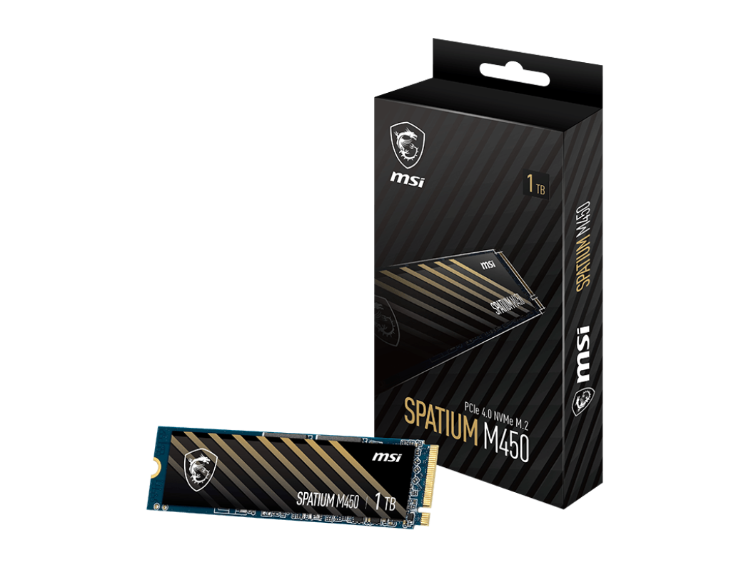 MSI SPATIUM M450 PCIe 4.0 NVMe M.2 Intenal SSD - 1TB