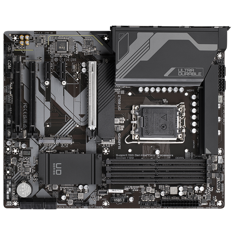 GIGABYTE Z790 UD ATX Motherboard – Intel LGA1700, DDR5, PCIe 5.0, Triple M.2, USB-C, 2.5GbE LAN, EZ-Latch, Smart Fan 6