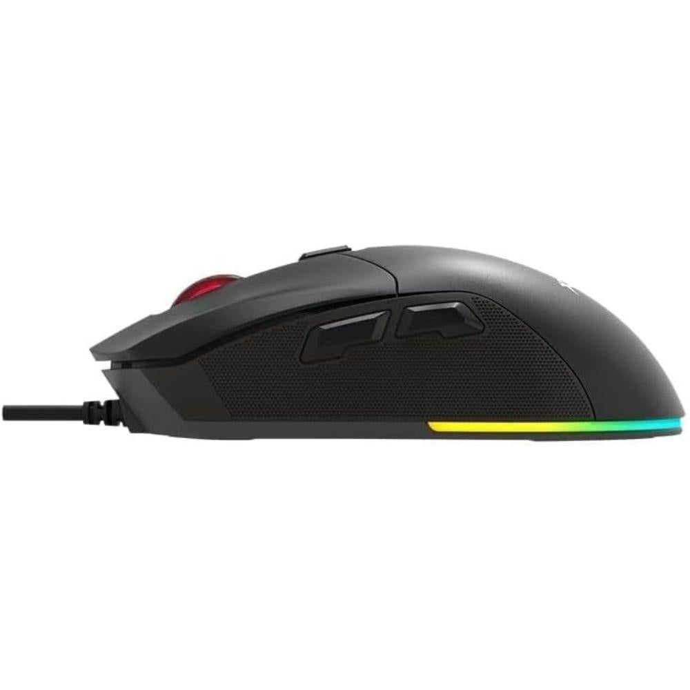 XTRIKE ME GM316 ماوس ألعاب بإضاءة RGB - مستشعر بصري بدقة 7,200 DPI - أغطية علوية قابلة للإزالة - خفيف الوزن ويزن 67G فقط