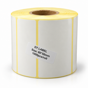 Direct Thermal Barcode Labels 80 × 50mm, 1000 Labels per Roll, Self-Adhesive Stickers for Retail, Shipping & Inventory