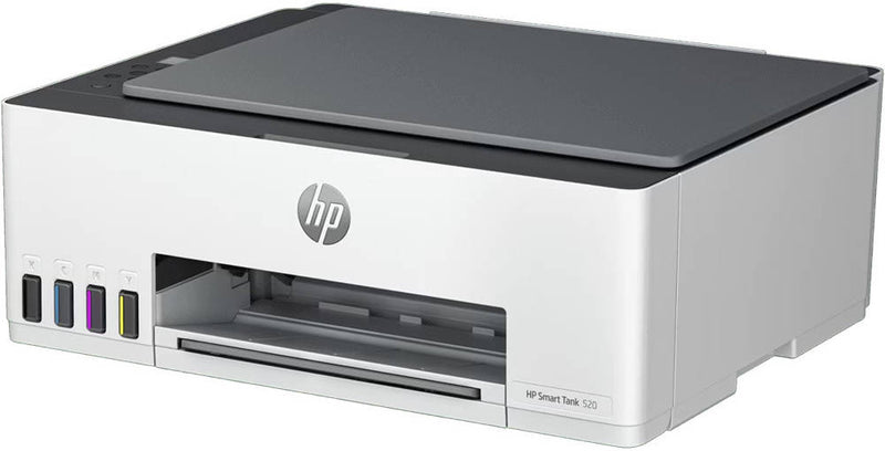 HP Smart Tank 520 All-in-One Printer, 27 Segments + 1" iCON LCD Display, 12ppm Black & 5ppm Color Print Speed, 10cpm Black & 2cpm Color Copy Speed, Up to 1200dpi Resolution, White