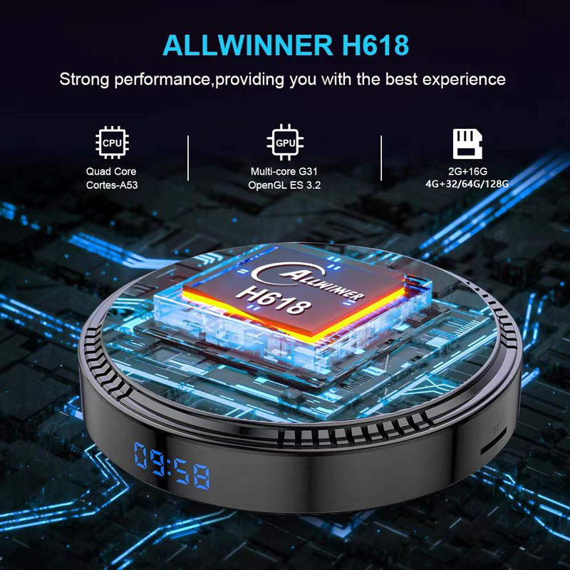 HK1 Pro Smart TV Box Android 10/12, 5G WiFi, Quad-Core, 4K Streaming, Dual USB, HDMI, Ethernet, SD Card Slot