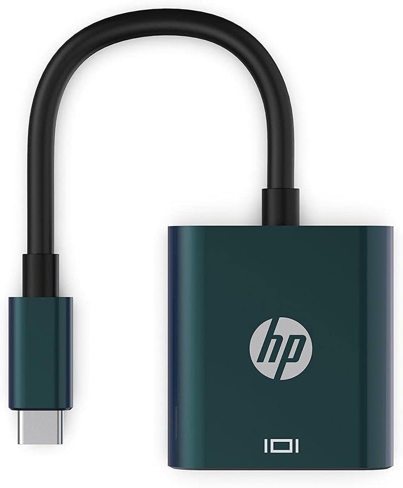 HP DHC-CT202 USB-C 3 1 Male to HDMI Female Adapter, 4K HDMI Razor-Sharp Resolution, Wide Compatibility, Blue DHC-CT202