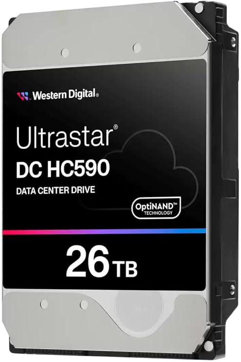 WD Ultrastar DC HC570 26TB Enterprise HDD, 3.5-Inch Internal Hard Drive, 7200RPM, SATA 6Gb/s, Data Center Storage, Model 0F65672