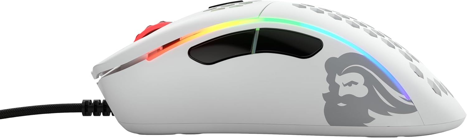 Glorious Model D- (Minus) Wired Gaming Mouse - 61g Superlight Honeycomb Design, RGB, Ergonomic, Pixart 3360 Sensor, Omron Switches, PTFE Feet, 6 Buttons