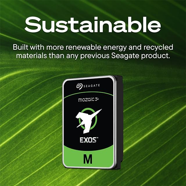 Seagate Exos M 28TB Enterprise Internal Hard Drive, 3.5-Inch HDD, 7200RPM, SATA 6Gb/s, 2.5M Hours MTBF, High-Capacity Data Center Storage
