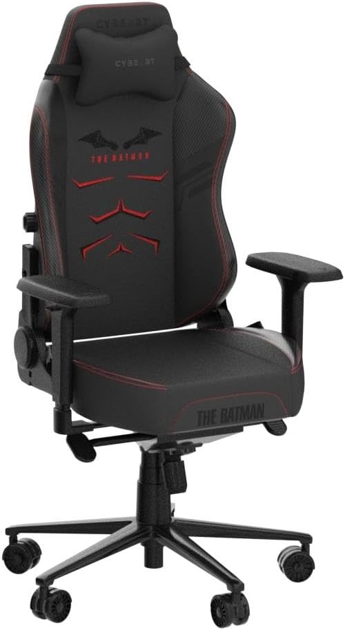 CYBEART | The Batman Gaming Chair - DC Comics | 4D Armrest | Inbuilt Lumbar Support | Supreme PU Leather, Ergonomic, Recline & Tilt