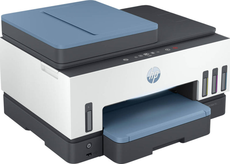 HP Smart Tank 795 All-In-One Printer, Print / Copy / Scan / Fax / ADF, Wireless Functions, Up To 15ppm Print Speed, 1200 DPI, 250 Sheets Input Capacity, Bluetooth & Wi-Fi Connectivity, Blue