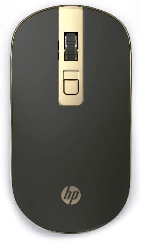 HP S4000 Black Wireless Mouse - Ambidextrous Silent Optical Sensor Resolutions up to 1600 DPI