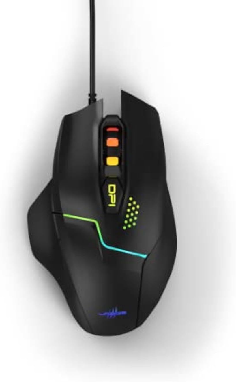 uRage Reaper 111 Gaming Mouse + Exodus 300 Gaming Keyboard Bundle , 7000 DPI Optical Mouse | 500Hz Polling , 6 Programmable Buttons , RGB Lighting , Illuminated Wired Keyboard , USB – Black