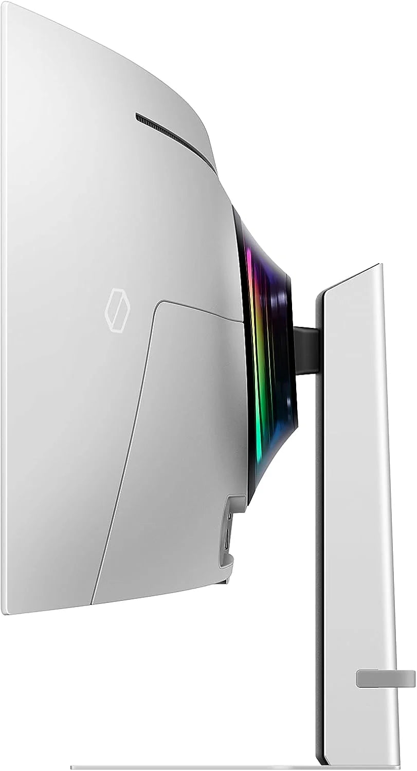 شاشة سامسونج أوديسي OLED G9 مقاس 49 بوصة منحنية فائقة العرض للألعاب – 1440 بكسل، HDR، 240 هرتز (بدون مكبرات صوت مدمجة)