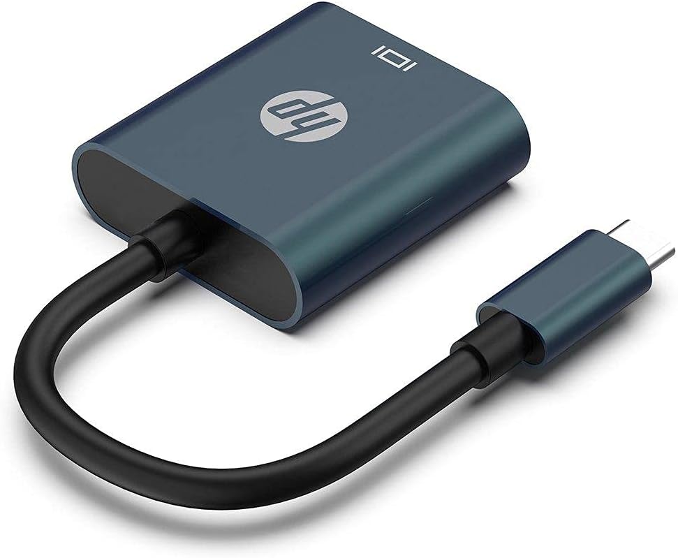 HP DHC-CT202 USB-C 3 1 Male to HDMI Female Adapter, 4K HDMI Razor-Sharp Resolution, Wide Compatibility, Blue DHC-CT202