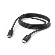 كابل شحن هاما USB-C إلى USB-C قماشي - بطول 3 أمتار، شحن سريع 100 واط ومزامنة بيانات، مضفر بالنايلون، USB 2.0، متوافق مع توصيل الطاقة PD والشحن السريع