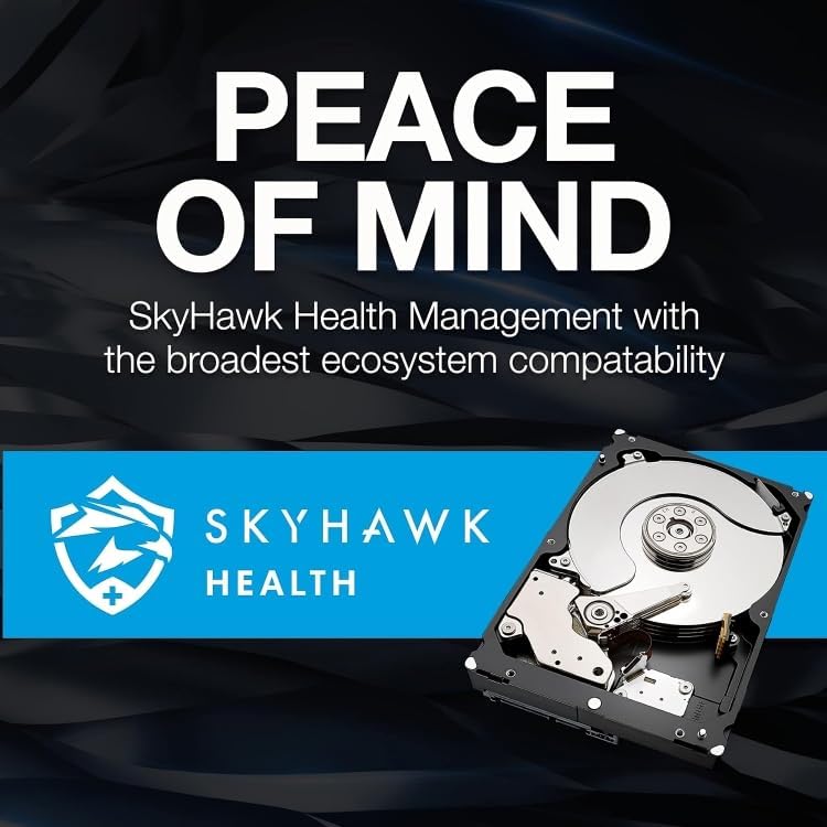 Seagate ST2000VX017 SkyHawk 2TB 5400RPM Surveillance Hard Drive – 2TB 3.5" SATA III 6Gb/s Internal HDD, 256MB Cache, Optimized for CCTV & DVR/NVR Systems, Supports Up to 64 Cameras