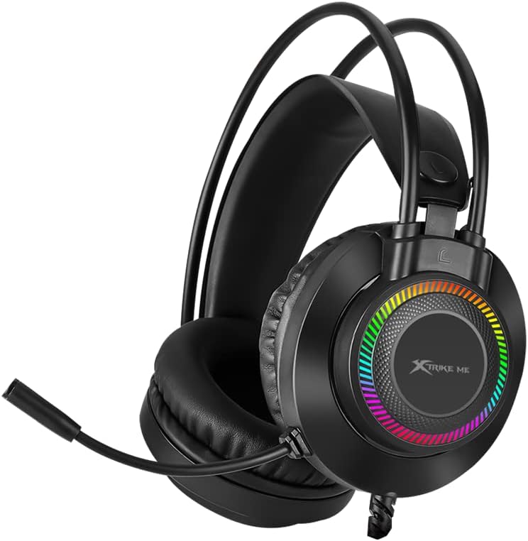 Xtrike Me GH-509 RGB Stereo Gaming Headset – 50mm Drivers, Omnidirectional Mic, 3.5mm + USB, 2.1m Cable – Compatible with PC, PS4, Xbox One & Mobile