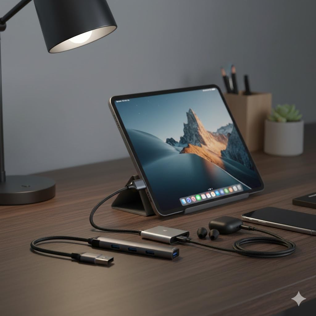 LDNIO DS-74U موزع USB متعدد الوظائف 4 في 1 مع منفذين USB 3.0 وثلاثة منافذ USB-C، نقل بيانات عالي السرعة حتى 5 جيجابت في الثانية، كابل بطول 120 مم، محول متعدد المنافذ لأجهزة الكمبيوتر، اللابتوب والأجهزة المحمولة