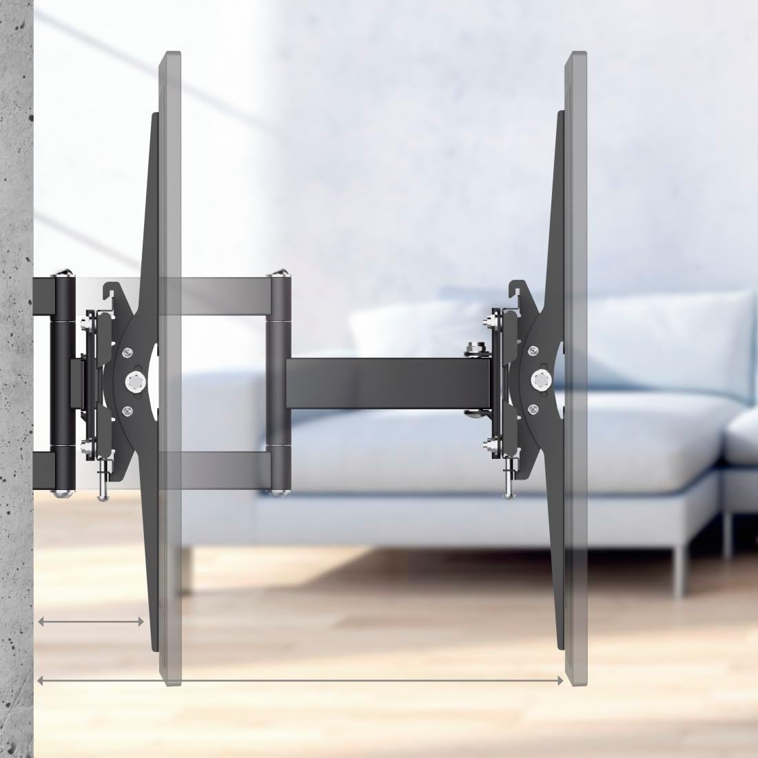 Hama TV Wall Bracket – Swivel, Tilt & Pull-Out 165 cm (65″) up to 40 kg