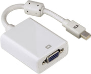 Hama 53247 Mini DisplayPort to VGA Adapter , Mini DisplayPort Male to VGA Female , Thunderbolt 2 Compatible , Double Shielded , Ferrite Core – White