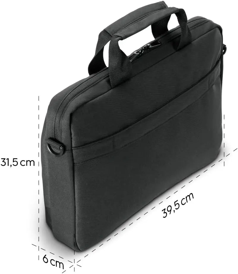 Hama Extreme Protect Shockproof Laptop Bag for 13.3"–14.1" Laptop | D3O® Impact Protection , Water-Repellent , Padded Compartment , Organizer Pocket , Trolley Strap , Black