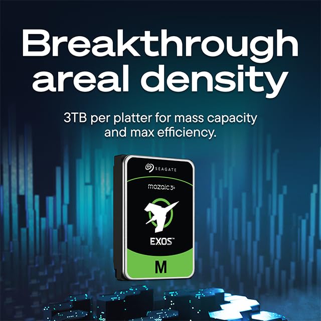 Seagate Exos M 30TB Enterprise Internal Hard Drive HDD - 3.5in 6GB/s SATA 7200RPM 2.5M MTBF