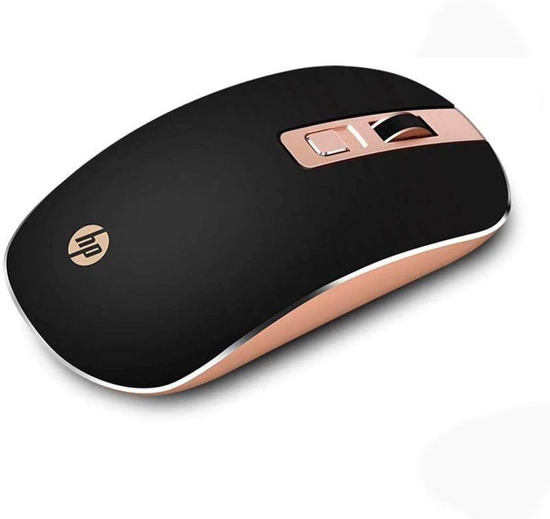 HP S4000 Black Wireless Mouse - Ambidextrous Silent Optical Sensor Resolutions up to 1600 DPI