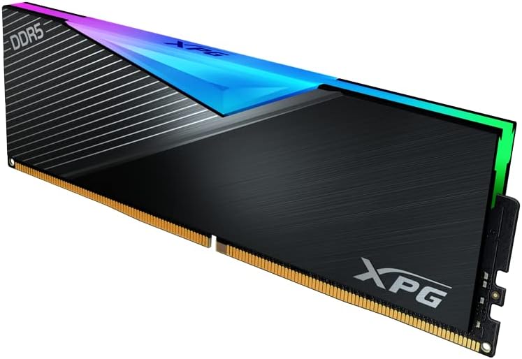 XPG Lancer RGB DDR5 6400MHz 64GB (2x32GB) CL32 UDIMM 288-Pins Desktop SDRAM DDR5 Dual Channel RAM Kit Black Heatsink