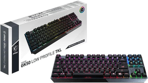 MSI Vigor GK50 Low Profile TKL US Layout Gaming Keyboard QWERTY - Arabic