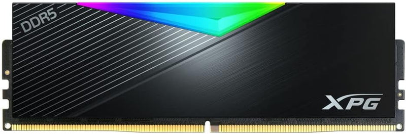 XPG Lancer RGB DDR5 6400MHz 64GB (2x32GB) CL32 UDIMM 288-Pins سطح المكتب SDRAM DDR5 ثنائي القناة RAM عدة أسود المبرد