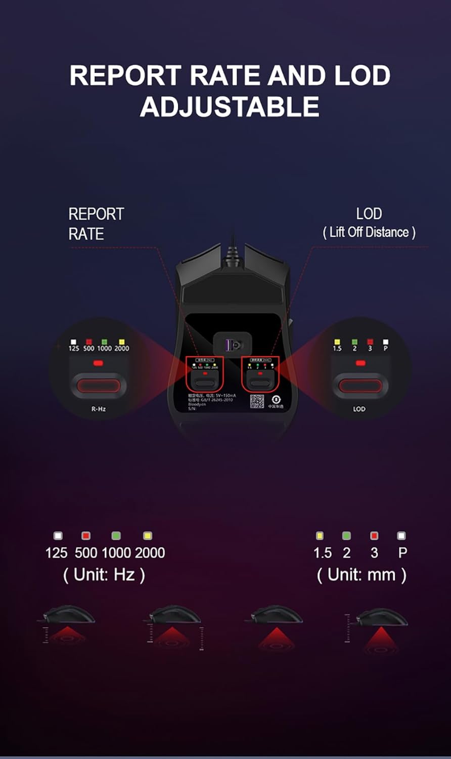 ماوس الألعاب السلكي Bloody L65 Max Honeycomb خفيف الوزن