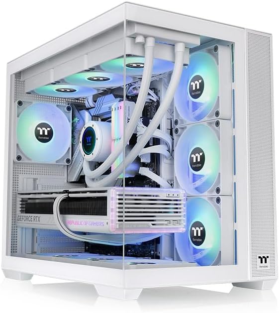 Thermaltake View 380 TG ARGB ATX Case; 4x120mm ARGB Fans Included; Supports Hidden-Connector Motherboard; Front & Side Dual Tempered Glass Panel