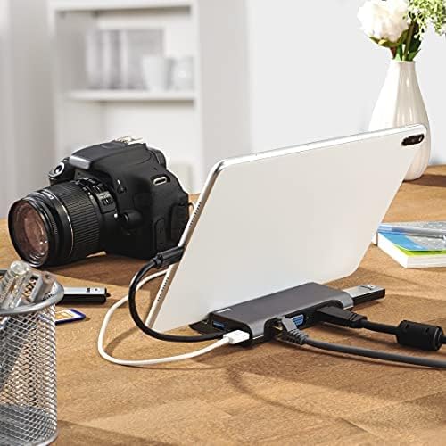 Hama 200102 USB-C Hub, Connect2Mobile, Multiport, LANEthernet, 7 Ports