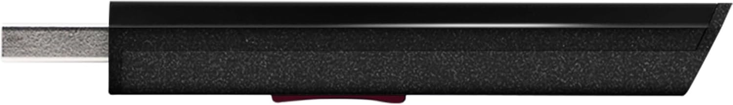 ADATA SC610 500GB External SSD , Up to 550MB/s Read Speed , USB 3.2 Gen 2 , Retractable USB-A Connector , Cable-Free Portable Storage , Black/Red , SC610-500G-CBK/RD