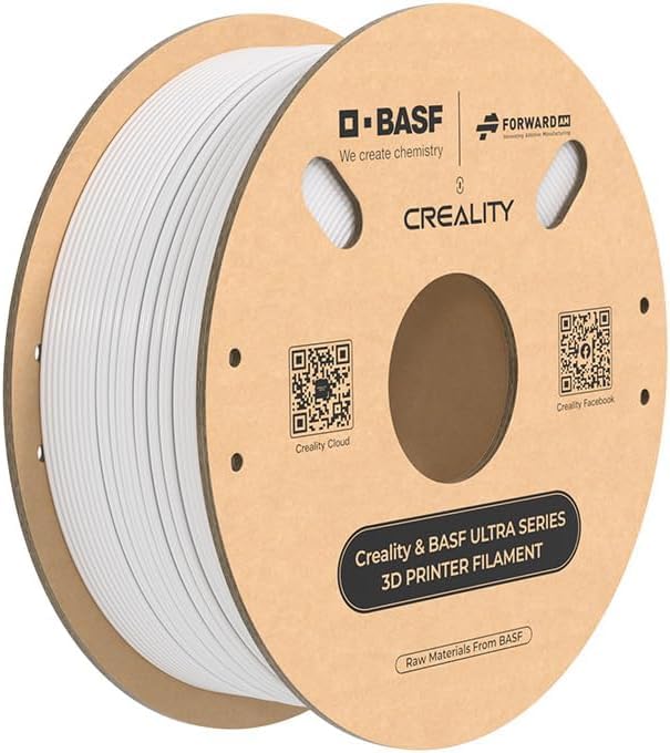 Creality BASF Ultra PLA 3D Printer Filament 1.75mm, Maximum Print Speed up to 600mm/s, 1kg(2.2lbs)/Spool Rapid PLA Filament with High Prints Quality, Dimensional Accuracy ± 0.03 mm (White)