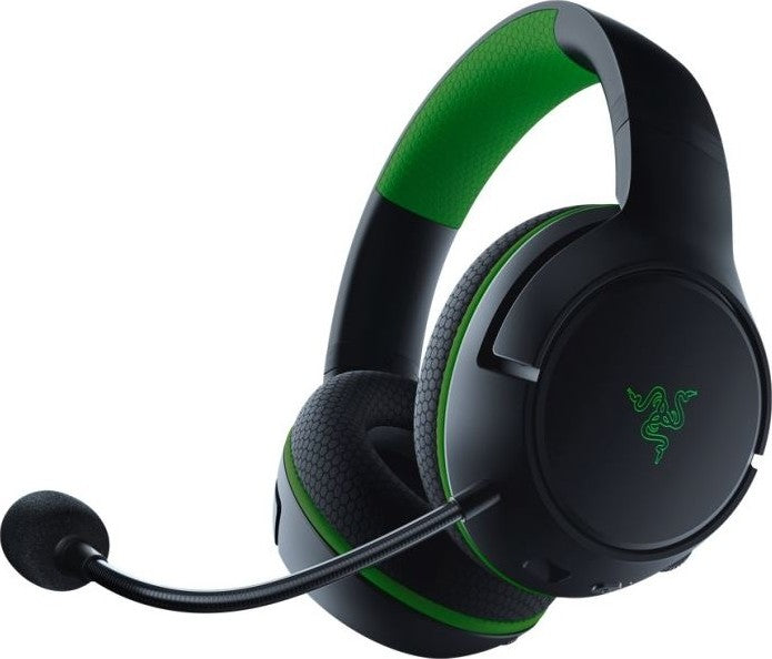 سماعة الألعاب اللاسلكية Razer Kaira لأجهزة Xbox Series X - ميكروفون قلبي فائق الوضوح قابل للانحناء، ومشغلات Triforce Titanium 50 مم، وأدوات تحكم في الصوت على سماعة الأذن، وXbox Wireless