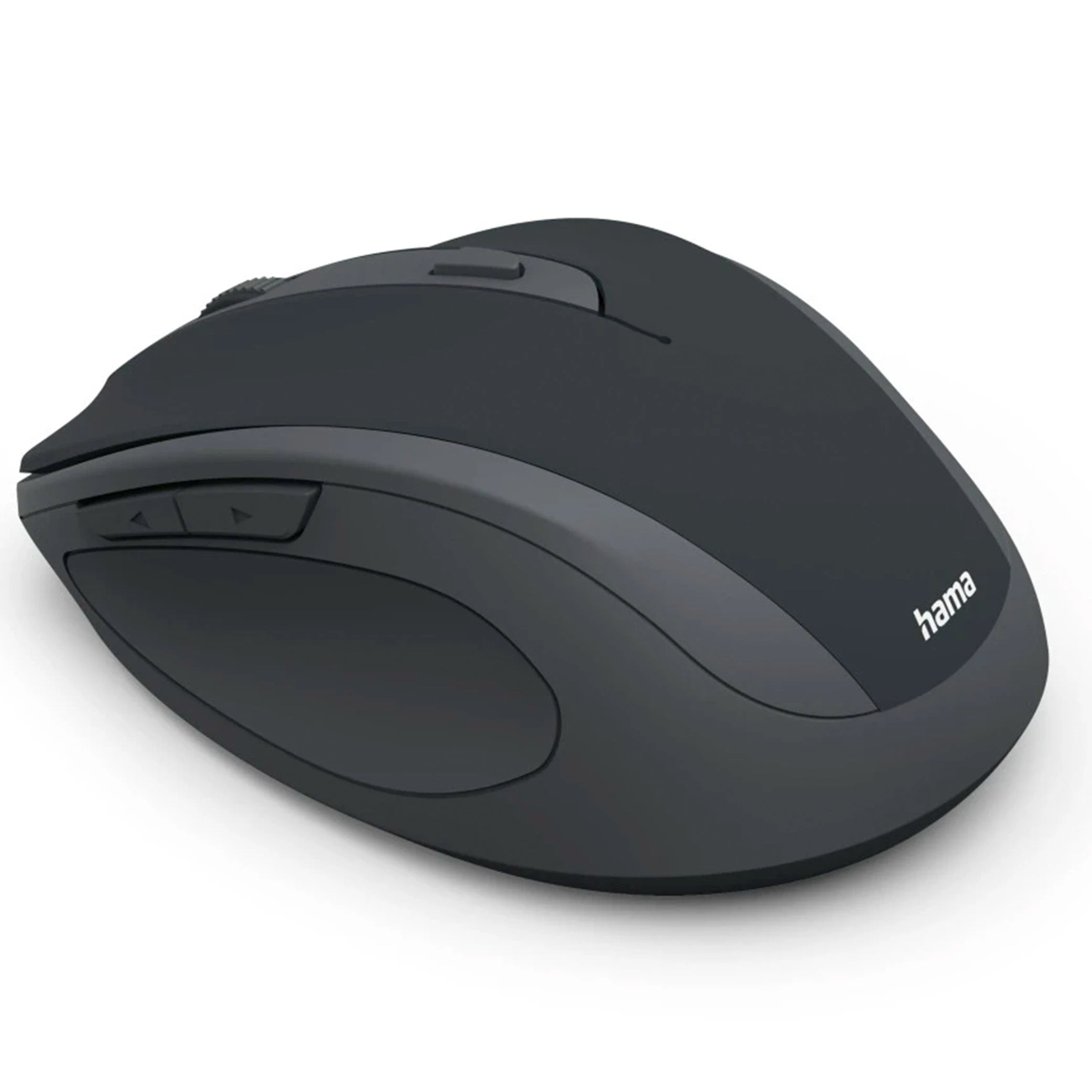 Hama WM-400 Wireless Ergonomic Mouse – 6-Button Optical Quiet Mouse with 2.4 GHz RF, Adjustable DPI, Stowable USB-A Receiver & Eco-Friendly Design