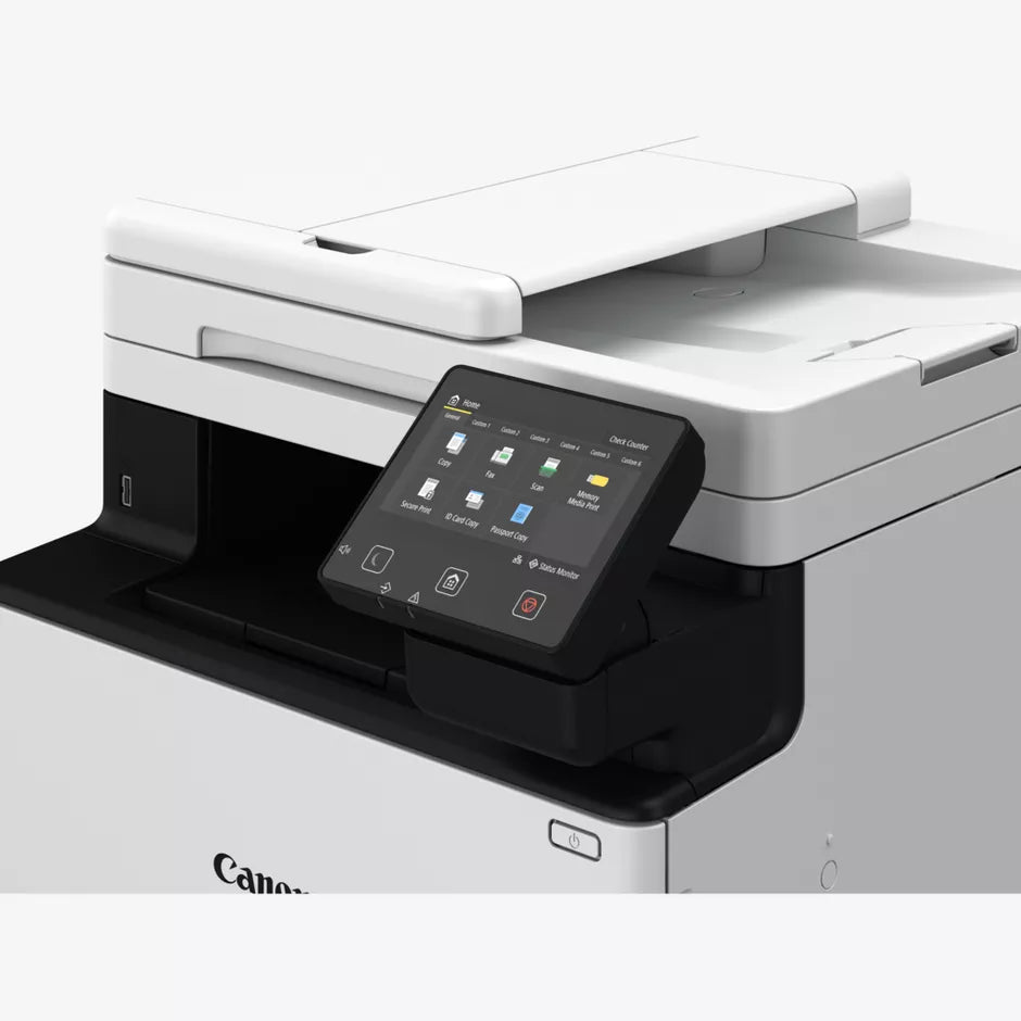 طابعة Canon i-SENSYS MF754Cdw الليزرية متعددة الوظائف بالألوان، مقاس A4، طباعة ونسخ ومسح ضوئي وفاكس، بسرعة 33 صفحة في الدقيقة، طباعة على الوجهين، شاشة لمس مقاس 5 بوصات، وطباعة عبر Wi‑Fi والسحابة
