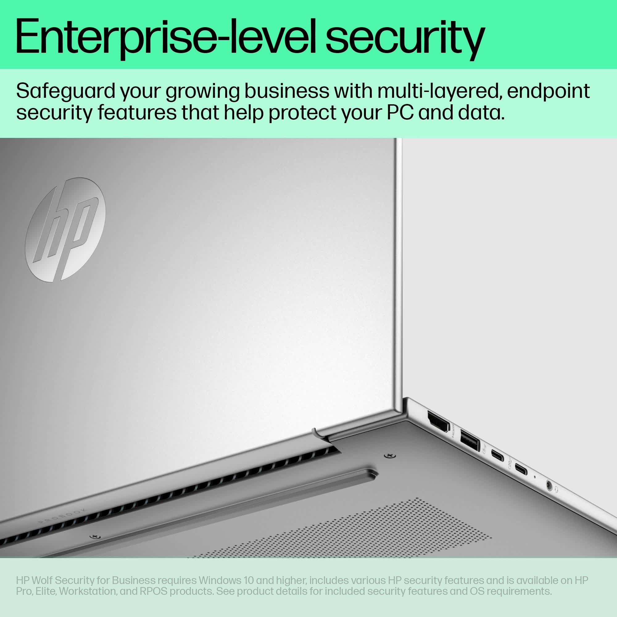 كمبيوتر محمول HP ProBook 440 G11 بشاشة 14 بوصة عالية الوضوح - معالج Core Ultra 5 125U - ذاكرة وصول عشوائي (RAM) سعة 8 جيجابايت - قرص SSD سعة 512 جيجابايت - نظام تشغيل Windows 10 Pro K
