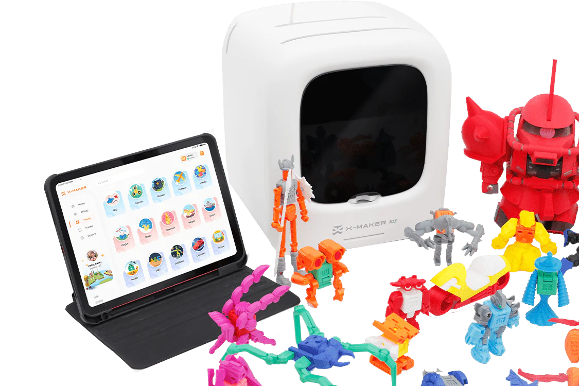 AOSEED X‑MAKER JOY 3D Printer for Kids – AI ToyMaker, 160mm/s, 0.05mm Precision, Enclosed & Safe Design, One‑Click Print, Creative App